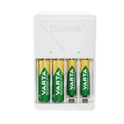 Elemtöltő, akku Plug töltő + 4 db AA 2100 mAH Varta Elem, akkumulátor, töltő Varta