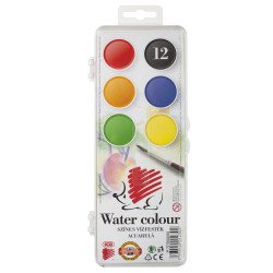Vízfesték készlet, 12db-os, 30mm, festékgombokkal Süni Ico Vízfesték Ico