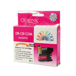 Brother LC123 tintapatron magenta ORINK Tintapatron kompatibilis Orink