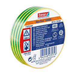 Szigetelőszalag 19mmX20m Tesa zöld/sárga Szigetelőszalag Tesa