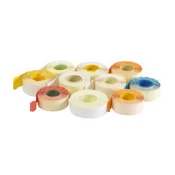 Árazószalag 26x12mm, stancolt 10 tekercs/csomag, fehér Árazószalag Egyéb