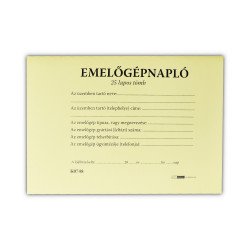 Emelőgépnapló 24 lapos A/5 fekvő D.E.938 Nyilvántartás Egyéb