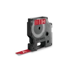 Feliratozógép szalag tartós Dymo D1 1978366 12mmx3m ORIGINAL fehér/piros Nyomtató és feliratozó gép, kellékek Dymo