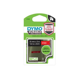Feliratozógép szalag tartós Dymo D1 1978366 12mmx3m ORIGINAL fehér/piros Nyomtató és feliratozó gép, kellékek Dymo