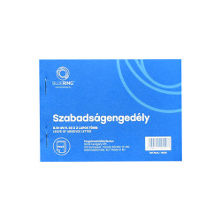 Szabadságengedély A6 50x2lapos B.18-49/V Bluering® Nyilvántartás Bluering