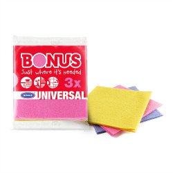Törlőkendő általános 3 db/csomag Bonus_B163 Szivacsok, kendők, súrolók Bonus