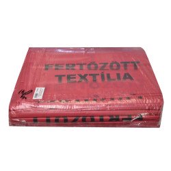 Hulladékgyűjtő zsák „Fertőzött textília” 400 + 2 x 180 x 1100 mm piros Szemeteszsák Egyéb