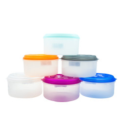 Ételtároló doboz kerek fedéllel 1 literes mikrós-fagyasztós_Tároló mini Háztartási eszközök Egyéb