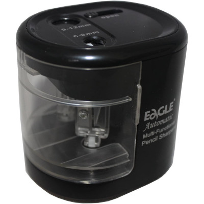 Hegyező asztali 2 lyukú elektromos elemes és hállózati adapterrel működtethető EG5161 Eagle fekete