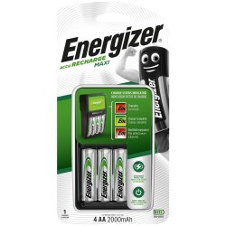 Akkutöltő Quattro Maxi + 4 db AA ceruza 2000mAh, Energizer Elem, akkumulátor, töltő Energizer
