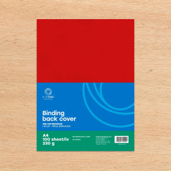 Hátlap, A4, 230 g. bőrhatású 100 db/csomag, Bluering® piros Kötészeti kellék Bluering
