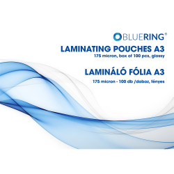 Lamináló fólia A3, 175 micron 100 db/doboz, Bluering® Kötészeti kellék Bluering