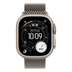 Okosóra Apple Watch Ultra 3 Cellular 49mm Natural Titanium Case with Natural Titanium Milanese Loop - Medium Okosóra Apple
