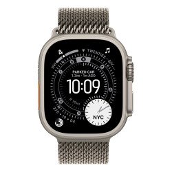 Okosóra Apple Watch Ultra 3 Cellular 49mm Natural Titanium Case with Natural Titanium Milanese Loop - Medium Okosóra Apple