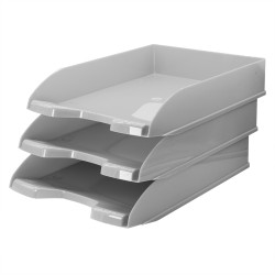 Irattálca műanyag 345, 345x255x65mm, Bluering®, szürke Irattálca Bluering