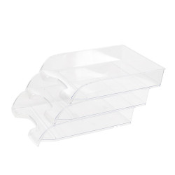 Irattálca műanyag 550 extra széles 345x270x67mm, Bluering®, víztiszta Irattálca Bluering