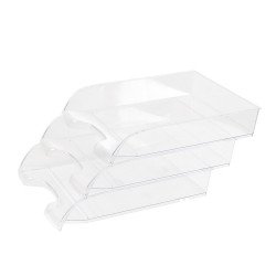 Irattálca műanyag 550 extra széles 345x270x67mm, Bluering®, víztiszta Irattálca Bluering