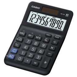 Számológép asztali 10 digit nagy, döntött kijelző Casio MS 10 F fekete Számológép Casio