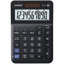 Számológép asztali 10 digit nagy, döntött kijelző Casio MS 10 F fekete Számológép Casio
