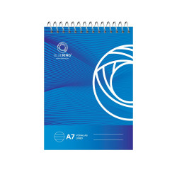 Jegyzettömb spirálozott, A7, 80lap, Bluering® vonalas Jegyzettömb Bluering