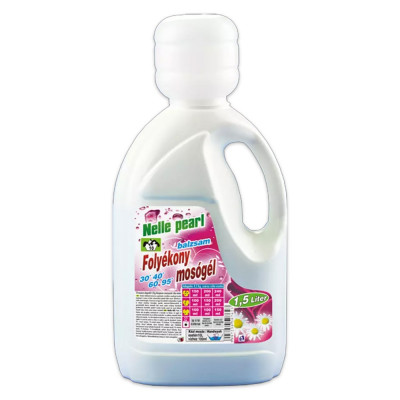 Mosógél 1,5 liter (30 mosás) fehér és színes ruhákhoz Nelle balzsamos