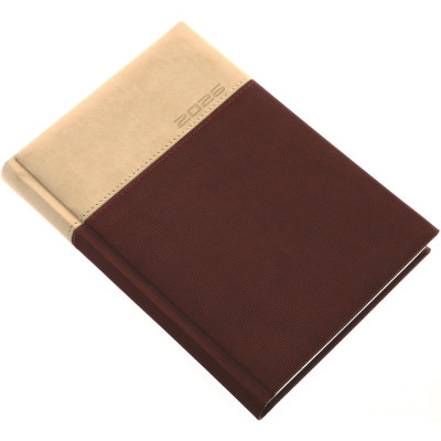 Határidőnapló Lux A/5, napi fehér lapokkal barna Realsystem 2026.