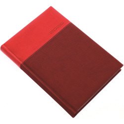 Határidőnapló Lux A/5, napi fehér lapokkal piros Realsystem 2026. Határidőnapló Realsystem