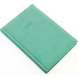 Határidőnapló Bolero P A/5, napi krémszínű lapokkal türkiz Realsystem 2026. Határidőnapló Realsystem