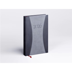 Határidőnapló Prémium A B/5, heti krémszínű lapokkal szürke Realsystem 2026. Határidőnapló Realsystem