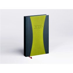 Határidőnapló Prémium A B/5, heti krémszínű lapokkal zöld Realsystem 2026. Határidőnapló Realsystem