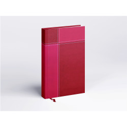 Határidőnapló Prémium M B/5, heti krémszínű lapokkal piros Realsystem 2026. Naptár Realsystem