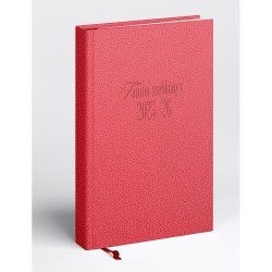 Tanítói zsebkönyv A5, műbőr 145mmx205mm, fehér lapokkal piros 2025/2026 Realsystem Tanári határidőnapló Realsystem