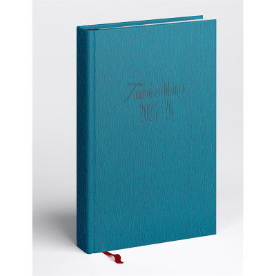 Tanítói zsebkönyv A5, műbőr 145mmx205mm, fehér lapokkal türkiz 2025/2026 Realsystem