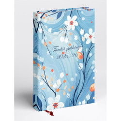 Tanítói zsebkönyv A5, műbőr 145mmx205mm, fehér lapokkal szirmok 2025/2026 Realsystem Tanári határidőnapló Realsystem