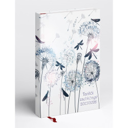 Tanítói zsebkönyv A5, műbőr 145mmx205mm, fehér lapokkal pitypang 2025/2026 Realsystem Tanári határidőnapló Realsystem