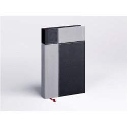 Határidőnapló Prémium M A/5, napi krémszínű lapokkal fekete Realsystem 2026. Határidőnapló Realsystem