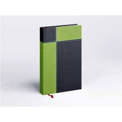 Határidőnapló Prémium M A/5, napi krémszínű lapokkal zöld Realsystem 2026. Határidőnapló Realsystem