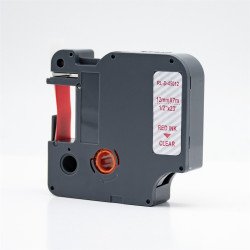 Feliratozógép szalag kompatibilis Dymo D1 S0720520/45012 12mmx7m ECO piros/víztiszta Nyomtató és feliratozó gép, kellékek Eco