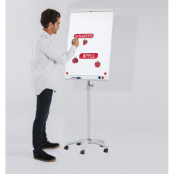 Flipchart tábla mobil 68x105cm, mágneses 5 görgős gurítható ValueLine  EL-FC31 Franken