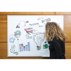 Fehértábla mágneses alukeretes, zománcozott 90x120cm, ValueLine  SC3203 Franken Fehér tábla Franken