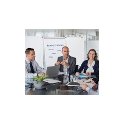 Flipchart tábla mobil 68x105cm, mágneses, 2 db segédkarral, 5 görgős Premium line  F2400/N Franken