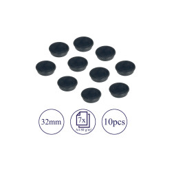 Mágnes 32mm, erősség: 800 g. HM30 10 Franken 10 db/csomag,fekete