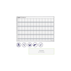Éves tervezőtábla, mágneses, 12 hónap 90 x 60cm,  JK703 Franken Fehér tábla Franken