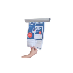 Laptartó sín 118 cm  PKS118 Franken Bemutatótábla, mágneses info keret Franken