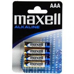 Elem AAA mikro LR03 alkaline 4 db/csomag, Maxell Elem, akkumulátor, töltő Maxell