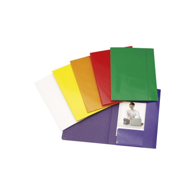 Gumis mappa A4, 600g. FC karton Glossy piros