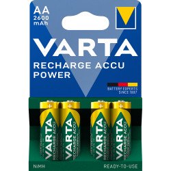 Elem tölthető akku AA ceruza 2600 mAH Power 4 db/csomag, Varta Elem, akkumulátor, töltő Varta