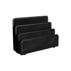 Fémhálós levéltartó 3 rekeszes Fornax, fekete Fémhálós család Fornax