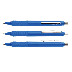 Golyóstoll nyomógombos 0,8mm, műanyag kék test Apollo K, írásszín kék Golyóstoll Ico