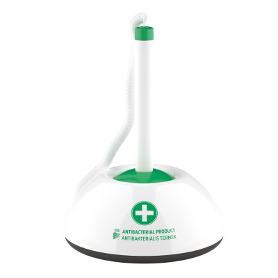 Ügyféltoll antibakteriális Ico Lux fehér/zöld test, írásszín kék